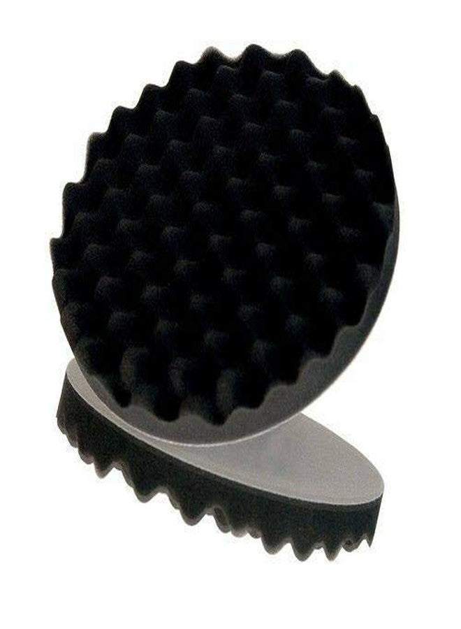 ISC Wave Sponge Pad Black Foam Pad Hook & Loop for Polishing,Wax Etc. (7" Inch) - Image 1